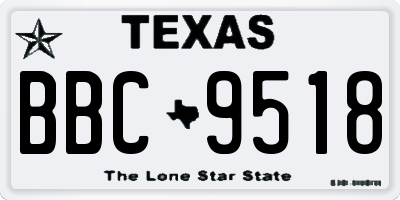 TX license plate BBC9518