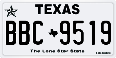 TX license plate BBC9519