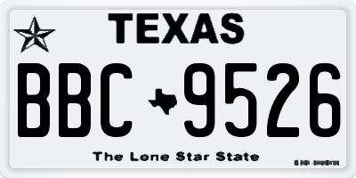 TX license plate BBC9526