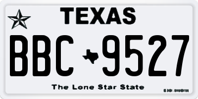 TX license plate BBC9527