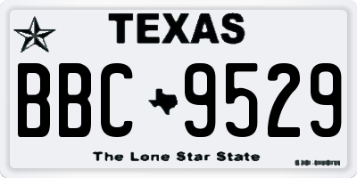 TX license plate BBC9529