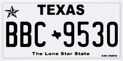 TX license plate BBC9530