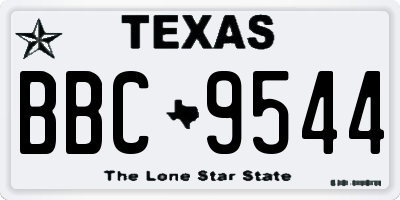 TX license plate BBC9544