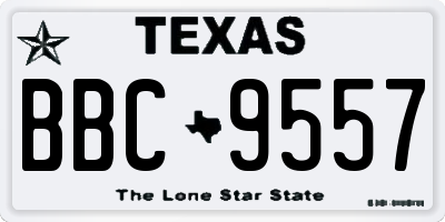TX license plate BBC9557