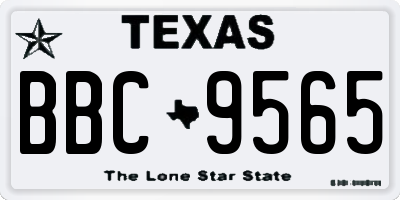 TX license plate BBC9565