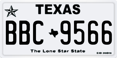 TX license plate BBC9566