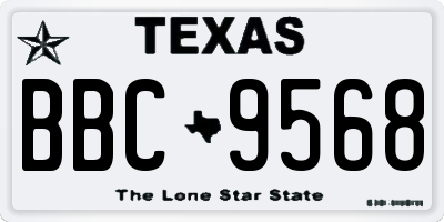 TX license plate BBC9568