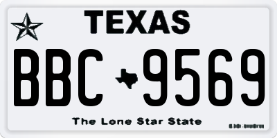TX license plate BBC9569