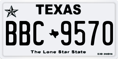 TX license plate BBC9570