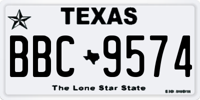 TX license plate BBC9574