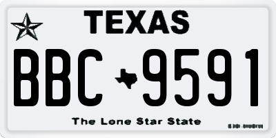 TX license plate BBC9591