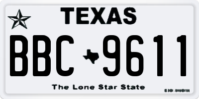 TX license plate BBC9611