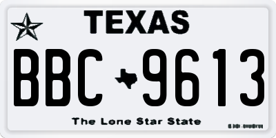 TX license plate BBC9613