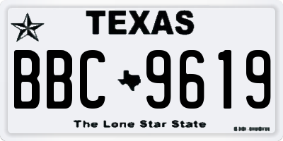 TX license plate BBC9619