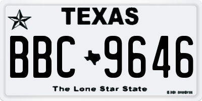 TX license plate BBC9646