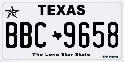 TX license plate BBC9658