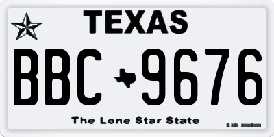 TX license plate BBC9676