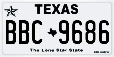 TX license plate BBC9686
