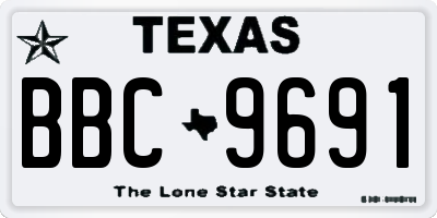 TX license plate BBC9691
