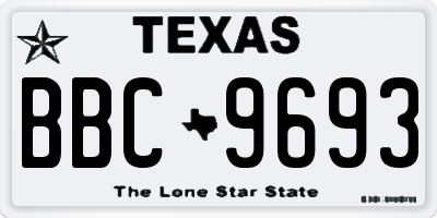 TX license plate BBC9693