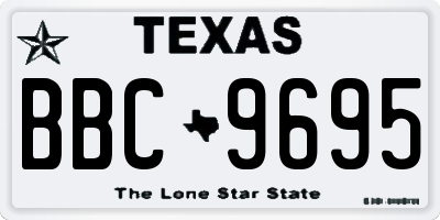 TX license plate BBC9695