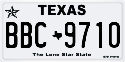 TX license plate BBC9710