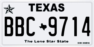 TX license plate BBC9714