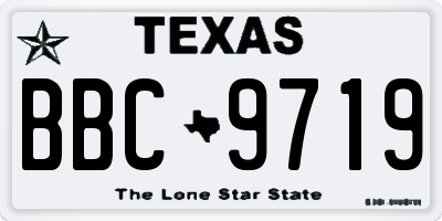 TX license plate BBC9719