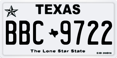 TX license plate BBC9722