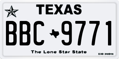 TX license plate BBC9771