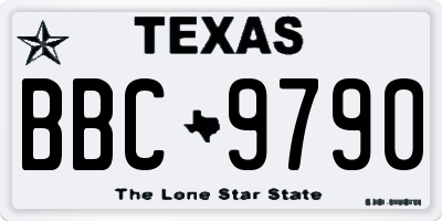 TX license plate BBC9790