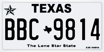 TX license plate BBC9814