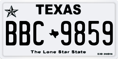 TX license plate BBC9859