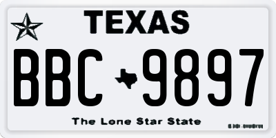TX license plate BBC9897
