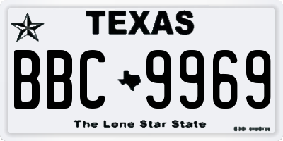 TX license plate BBC9969