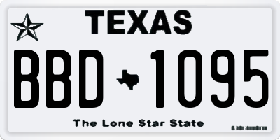 TX license plate BBD1095