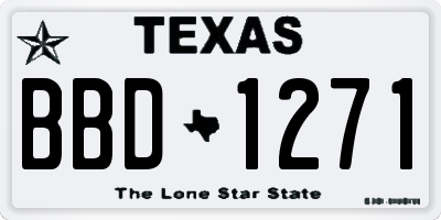 TX license plate BBD1271