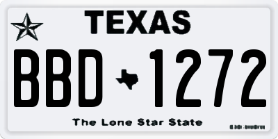 TX license plate BBD1272