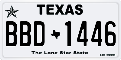 TX license plate BBD1446