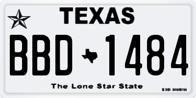 TX license plate BBD1484