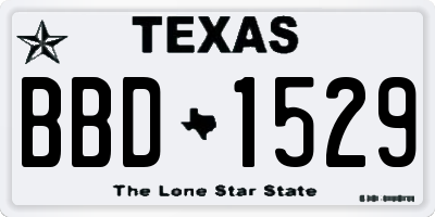 TX license plate BBD1529