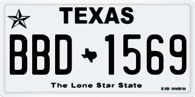 TX license plate BBD1569
