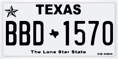 TX license plate BBD1570