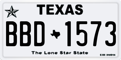 TX license plate BBD1573