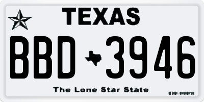 TX license plate BBD3946