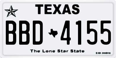 TX license plate BBD4155