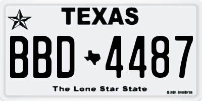 TX license plate BBD4487
