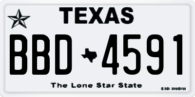 TX license plate BBD4591