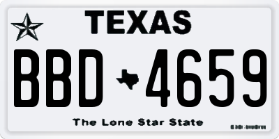 TX license plate BBD4659