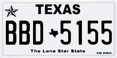 TX license plate BBD5155